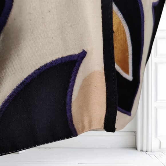 Victor Camarena Wearable Art Jacket Size S Abstract Appliques Boho Mexico - Picture 10 of 16